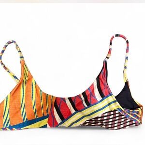 Colorful Striped Bikini Top
